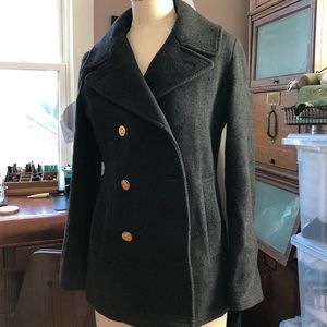 J Crew Stadium Cloth Majesty Peacoat- needs TLC